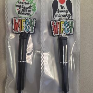 Black Pens with Wifey Memorial Design